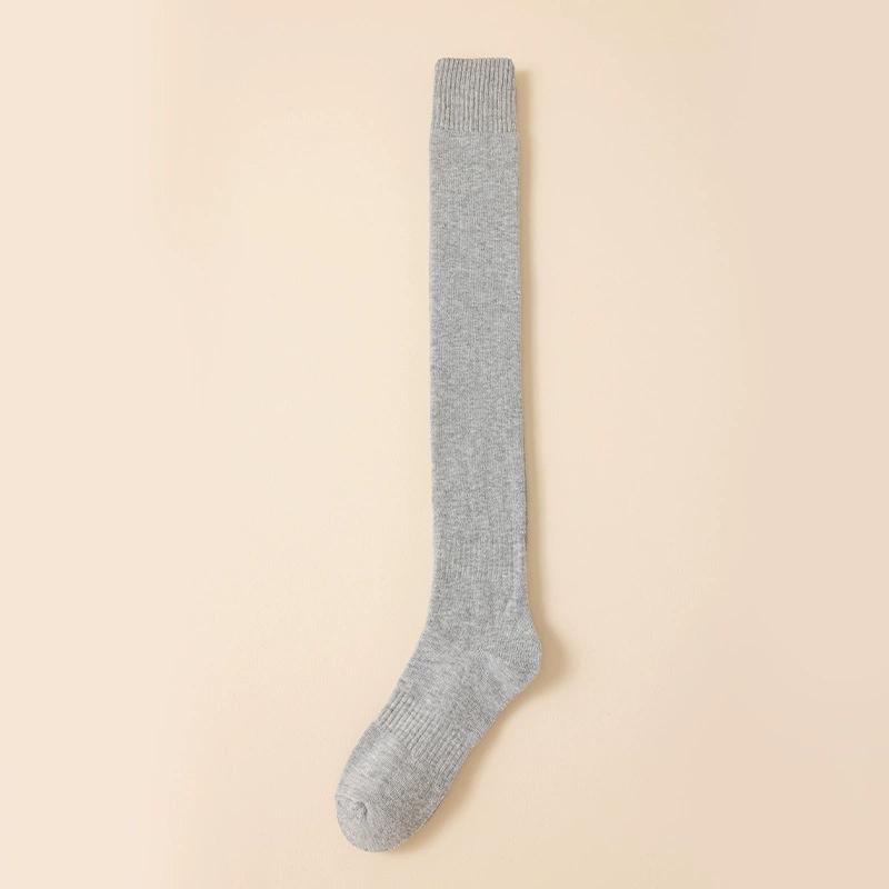 Winter Warme Lange Socken Rohr Dicke Hohe Rohr Über Knie Knie-Länge Strumpfwaren Socken Terry Einfarbig Frauen Verdicken wade Socken