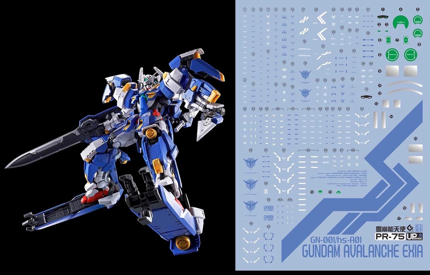 

Gundam Avalanche Exia HG RG MG PG RE HiRM Робот Пластиковая Модель Водные Декали (RG 1/144 Дэш) [Использовал]
