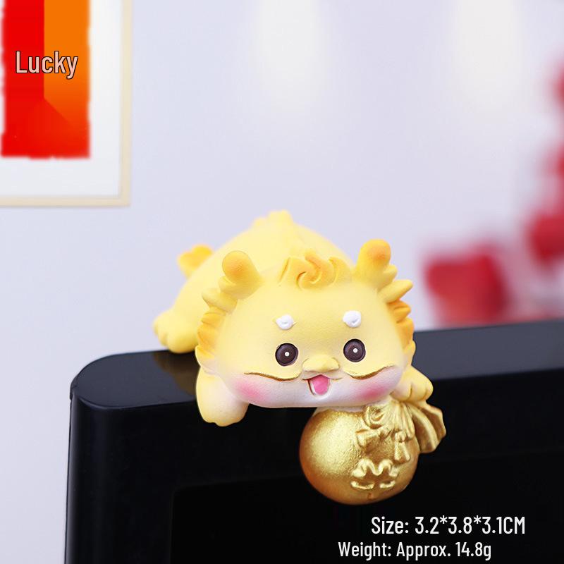 Little Dragon Ornament for Desktop, Car Rearview Mirror, and Center Console Decoration