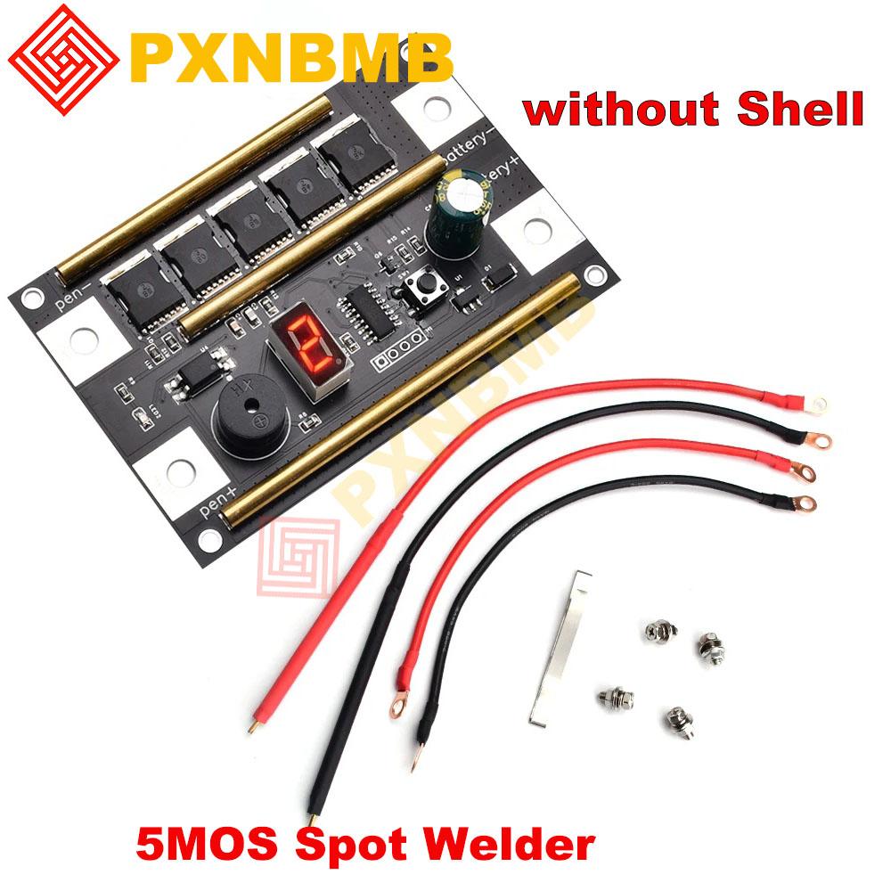 Portable 12V 18650 Lithium Battery 5MOS Spot Welder Motherboard DIY Battery Spot Welder Set with 9 Gears Power Adjustment