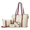 Women's bag trend large capacity three-piece set tote bag fashion handbag oblique span bag women's bag