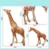 Animal Zoo Pvc Miniature Giraffe Family Static Model Set For Collectors And Kids