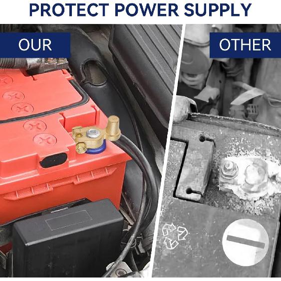 1 Pair Battery Terminal Connector, Car Battery Disconnect Terminal SAE To JIS Positive Negative Top Post Battery Terminal for Auto