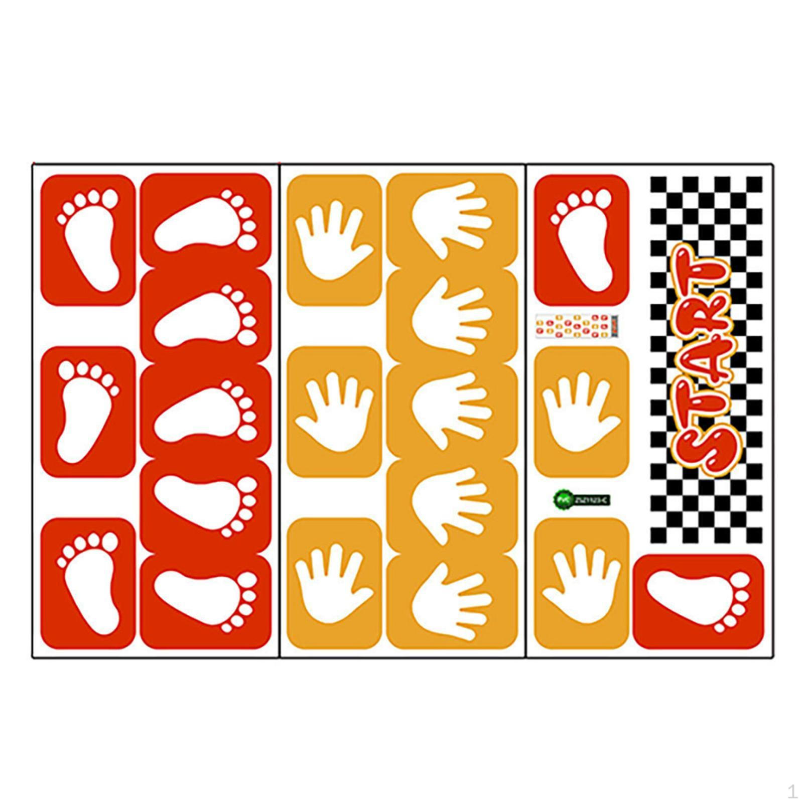 

Наклейки на пол Следы Игра Настенный декор ПВХ Обои Наклейки с отпечатками рук для детей