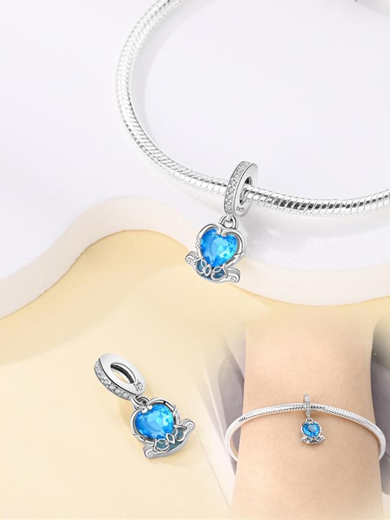 Authentic Charm Bead Charms copper Blue Swan Mirror Bead Charms Compatible With Charm Bead Charms Plata Bracelets for Women Women Jewellery Making Diy