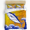 Animal Green Fish Duvet Cover Bed Bedding Set For Double Home Textile Quilt Cover Pillowcases Bedroom Bedding Set (No Sheet)