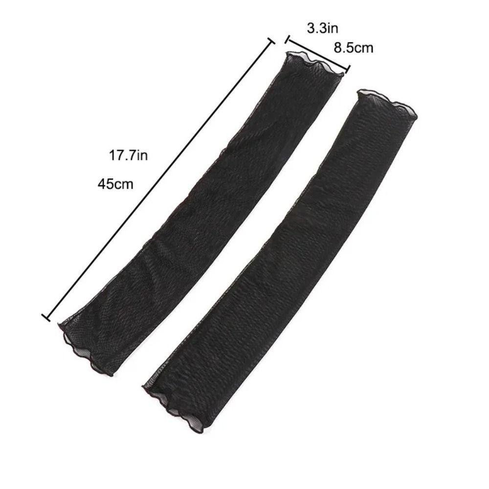 Transparent Arm Sleeves Thin UV Sleeves Fashion Mesh Sleeves  Bike