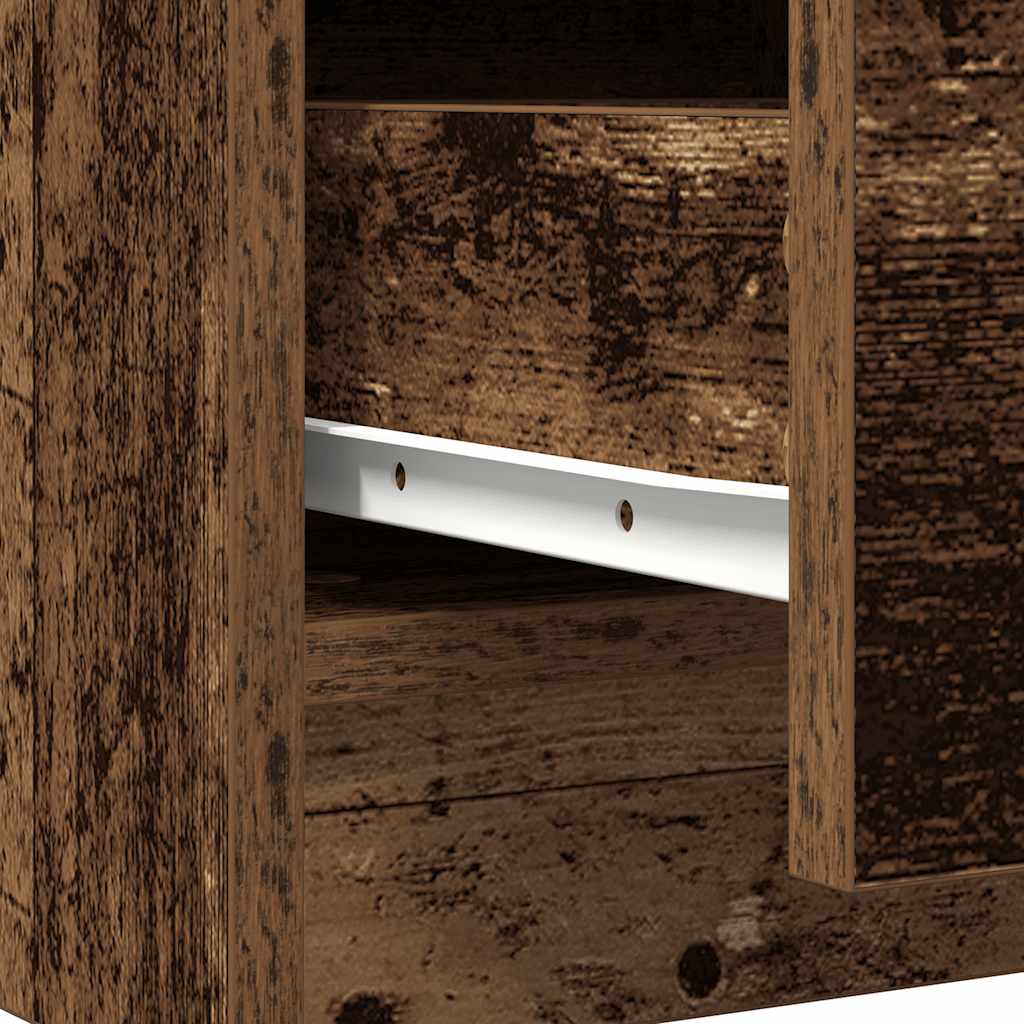 Sideboard with Drawers Vintage Wood Look 71 x 35 x 84 cm Engineered Wood