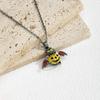 Black Silver Gothic Clavicle Chain Zinc Zinc Alloy Halloween Heart Choker Bat Wings Pendant Necklace  Casual