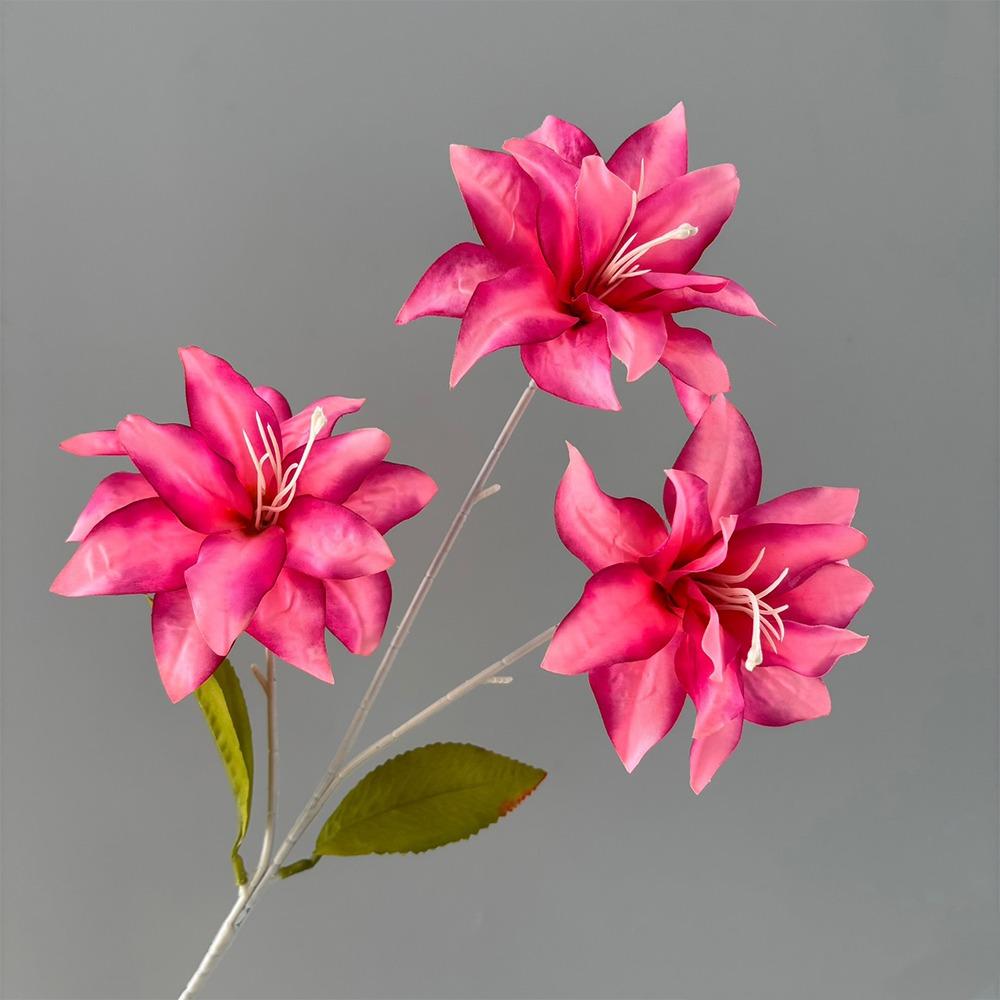 

Realistic Artificial Flower Branch 3 Heads Fake Flowers Simulation Flowers Background Wall розы красного