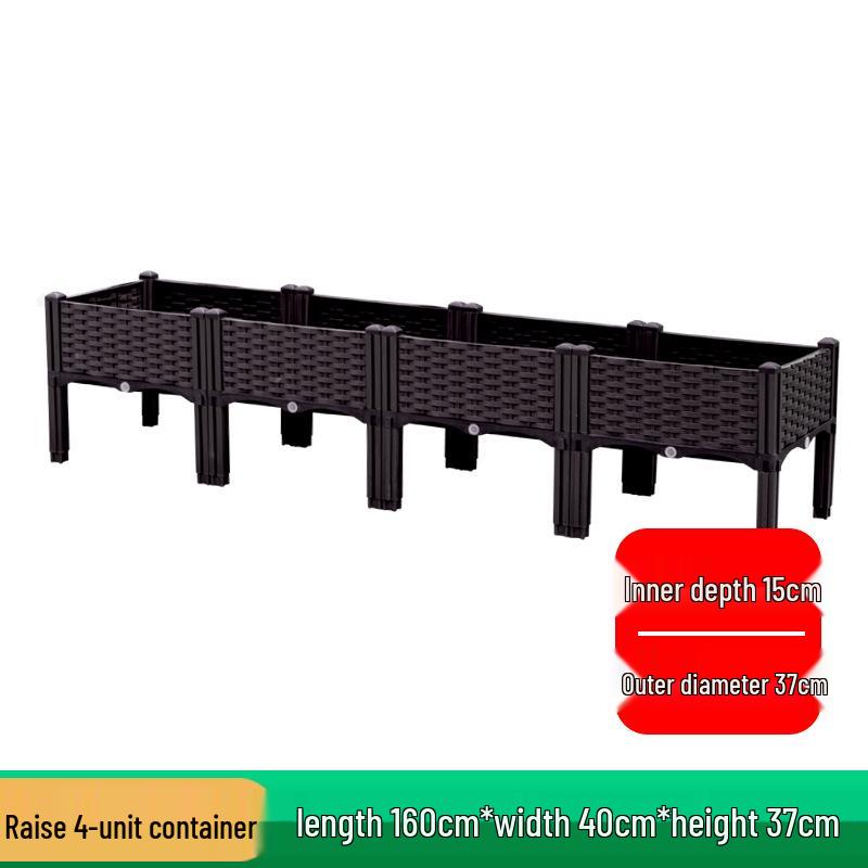 Extra-Large Thickened Plastic Balcony Planter Box - Outdoor Gardening Pot