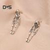 1 Pair Women Halloween Earrings Skeleton Shape Punk Exaggerated Polished Alloy Skull Jewelry Club Party Ear Jewelry
