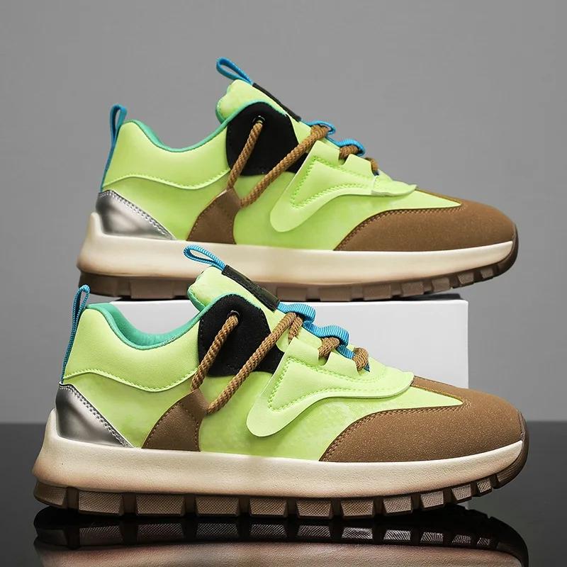 High-quality Men's Leather Sneakers Fashion Mens Casual Shoes Comfortable Shock-absorbing Male Running Shoes Zapatos Para Hombre