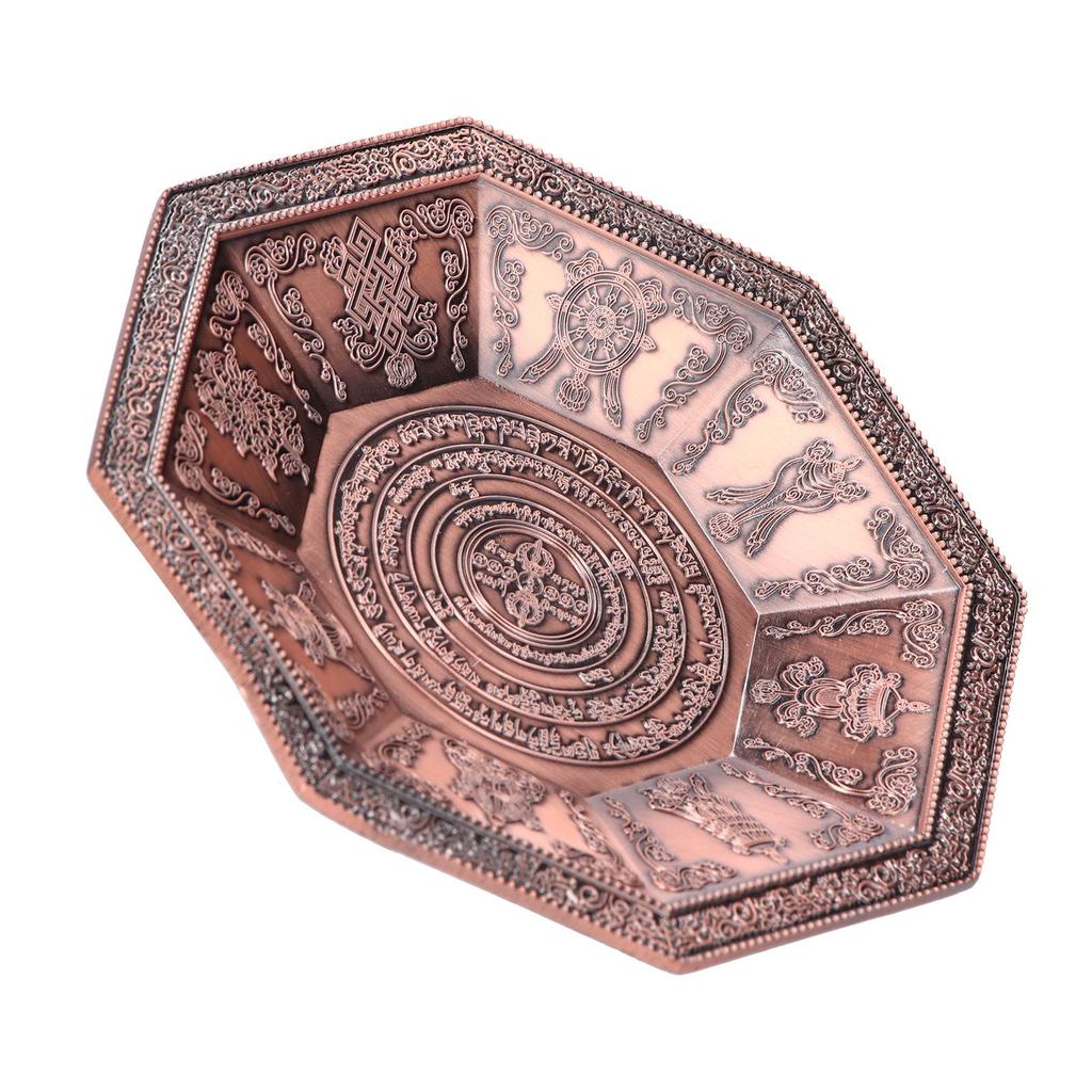 Achteckige Brennschale Buddhistische Schriften 8 Glückssymbole Feuer Opfergefäß Buddhistisch