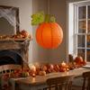 Paper Hanging Pumpkin Lantern Round Shape Halloween Lantern Decoration Outdoor Decor