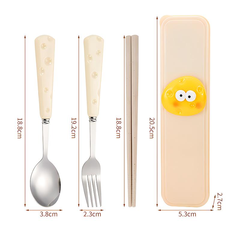 

Cute Cheese Lunch Box Stainless Steel Insulated Bento Box For Student Office Workers Portable Compartment Food Storage Container