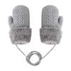 FakeFace Winter Warm Knit Solid for Toddlers Boys and Perfect for and Playing In the Includes Neck Kids' Mittens, Gloves, Double-Layered, Color, (Ages
