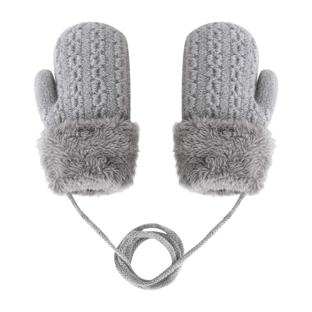 FakeFace Winter Warm Knit Solid for Toddlers Boys and Perfect for and Playing In the Includes Neck Kids' Mittens, Gloves, Double-Layered, Color, (Ages