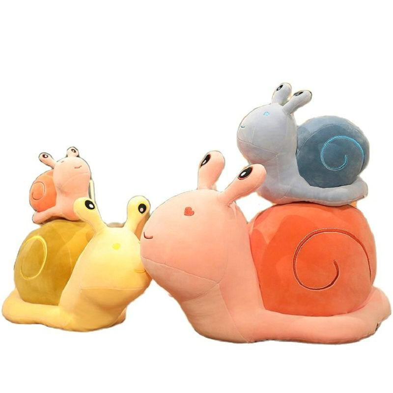 1pc 20cm-30cm Colourful Snails Plush Toy Stuffed Animals Cartoon Snail Soft Baby Cuddly Doll Pillow Toys Birthday Xmas Gift