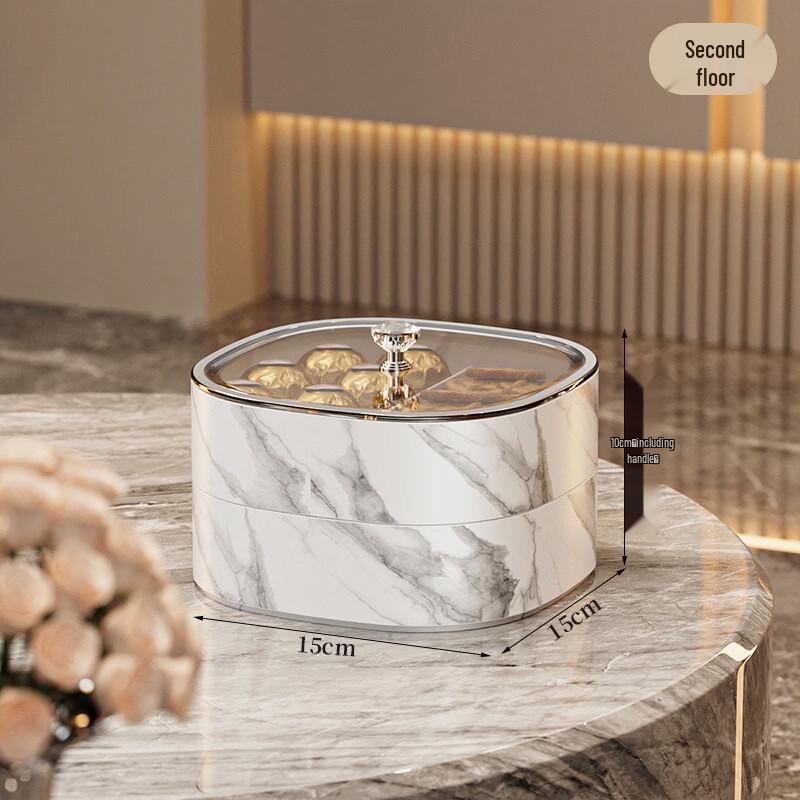 

ZISIZ Double-Layer Divided Snack & Fruit Tray