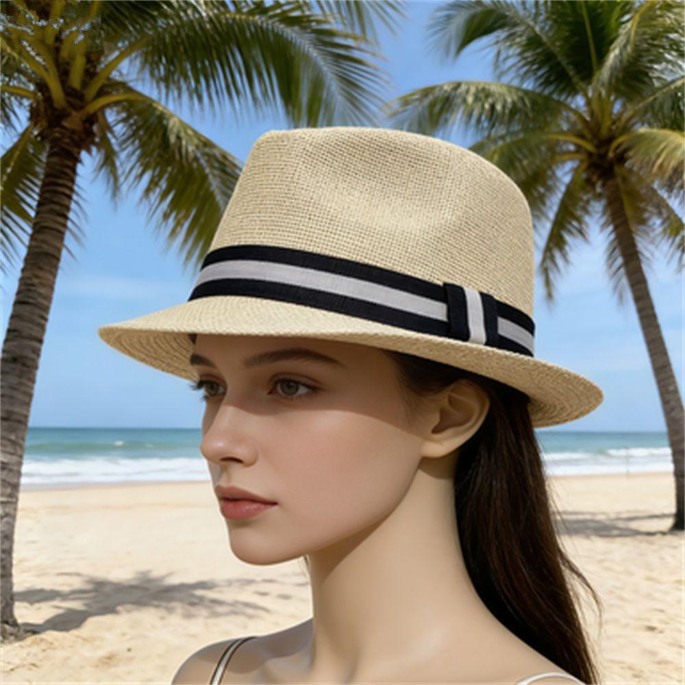 Gentleman's Beach British Top Hat Men's Hat Jazz Trend Hat Travel Hat French Straw Hat Sun Hat Summer