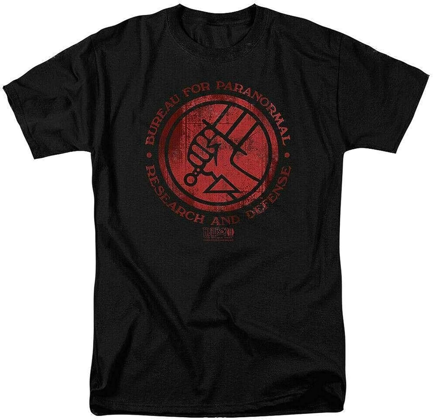 Men s Hellboy 2 The Golden Army BPRD Logo T Shirt Mens Licensed Movie Tee Men s T Shirt Fashion Casual Cool Tee Shirts 3XL чёрный