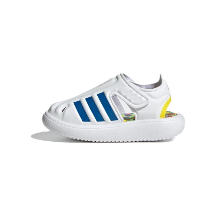 

New Adidas Water Sandal Low Top Toddler Shoes White Blue Infant And Toddler ID5839 25.5