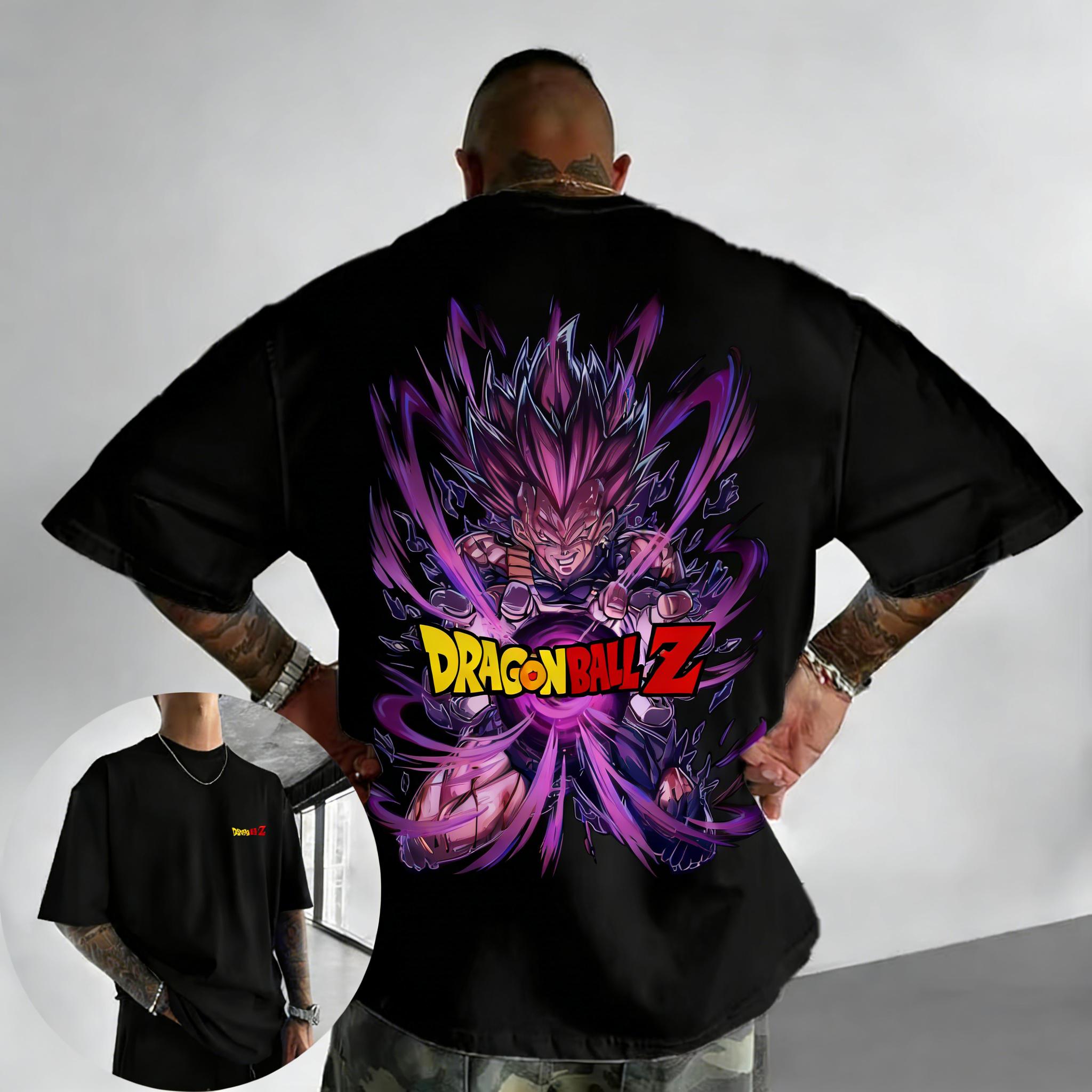 Dragon Ball Trendy Hot Items Anime Tshirt Summer New Vegeta Printed Mens and Womens Trendy Versatile Loose Casual Top S