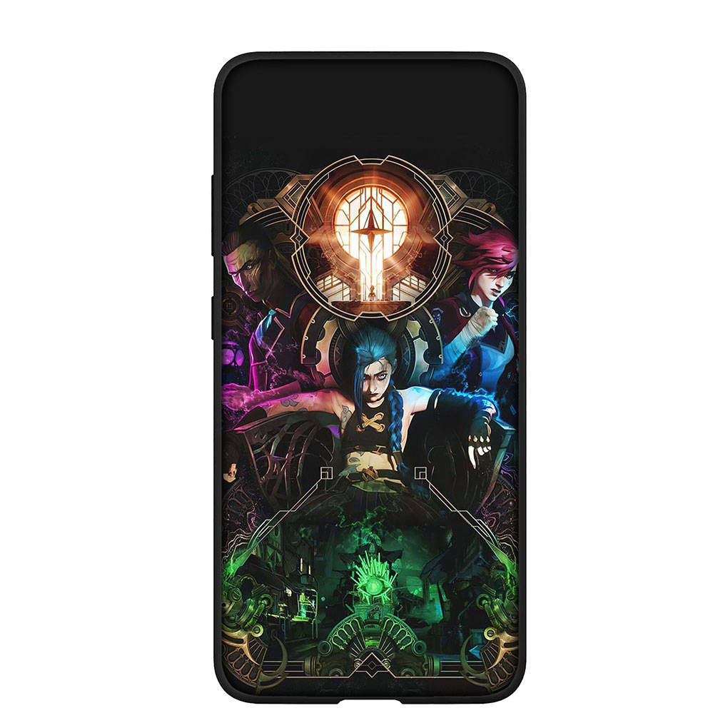 Pentru iPhone 16 15 Xiaomi Redmi Note 13 12 11 Pro Max X 9 14 Plus XR Samsung Galaxy A15 S24 S23 Huawei OPPO Husă Arcanes Anime Joc Jinx Vi Husă Telefon