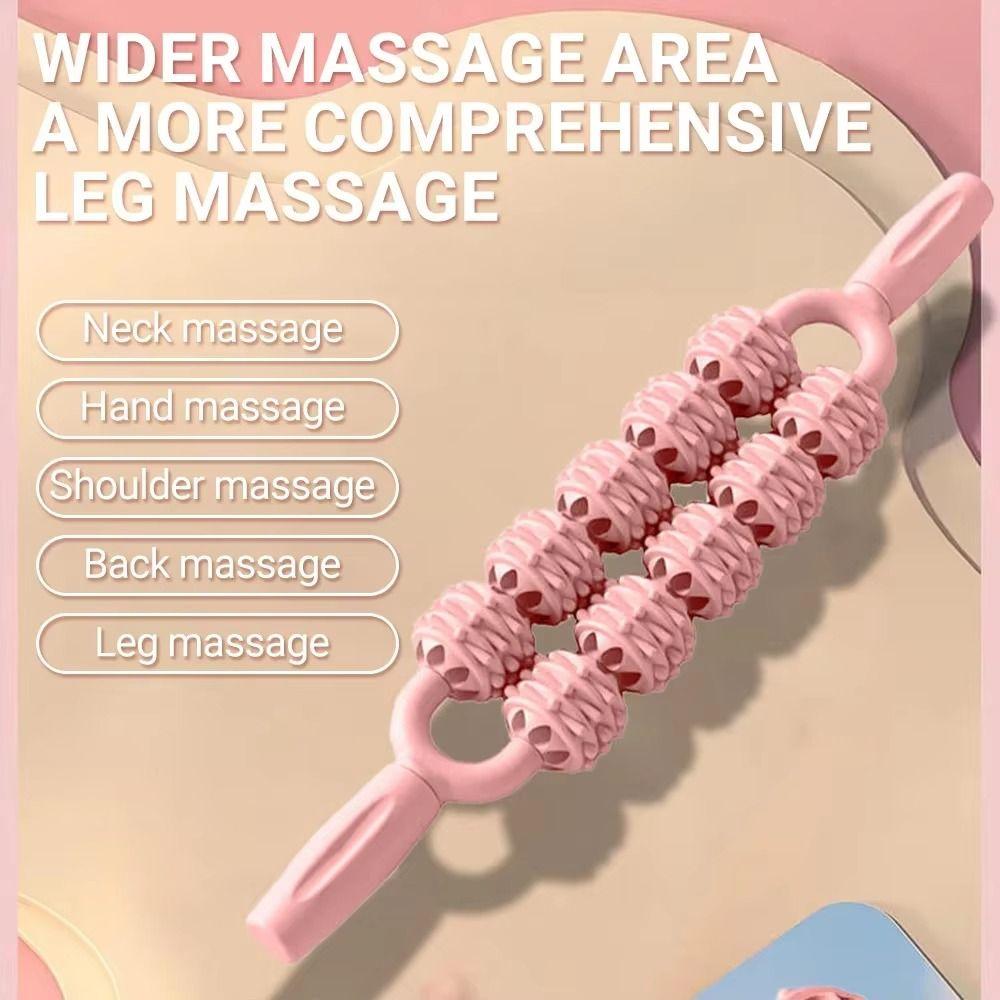 Multifunction Roller Ball Massage Stick Fitness Fascia Stick Portable Yoga Massage Stick  Calves