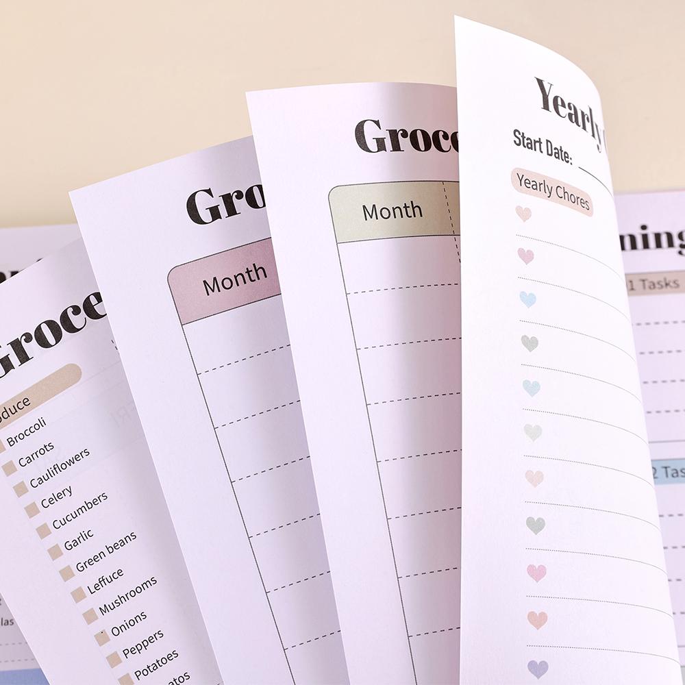 60 Sheets Undated Household Planner With Colorful Inner Daily Weekly Monthly Customizable Household Cleaning Schedule For Family