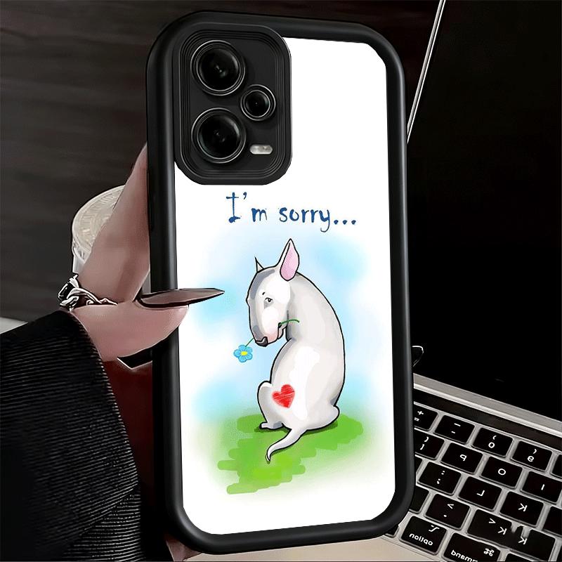 Phone Case for Xiaomi Redmi Note 15 14 13 Pro Plus Bull Terrier Dog Cute Puppies Shell 12S 11 11S 11T 5G 14S Soft Silicone Funda