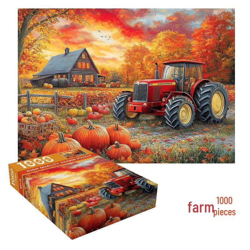 1,000-Piece High-Difficulty Jigsaw Puzzle for Adults - Stress Relief and Boredom Buster Featuring Famous Van Gogh Oil Paintings.