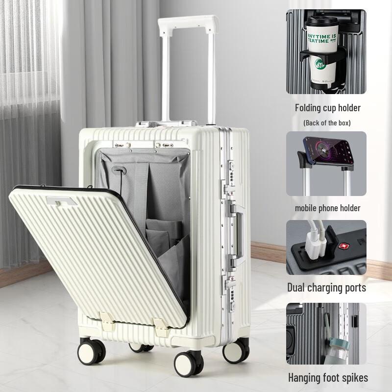 Hengyuanxiang HYX8078 Front-Opening Laptop Trolley Luggage