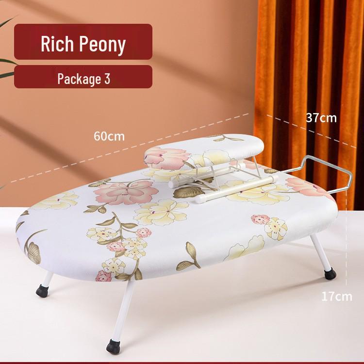 Compact Folding Desktop Ironing Board for Household Use