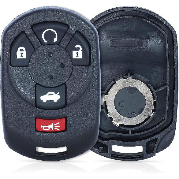 

Beefunny Replacement Remote Start Keyless Entry Car Key Shell Case Housing Fob 4+1 Button for Cadillac STS 2005-2007 - M3N65981403 (1) 1