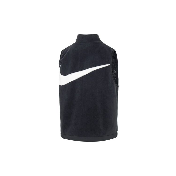 Nike Fleece Winter Vest with Stand Collar and Logo Men Outerwear Black DQ4899-010