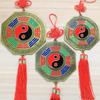 Feng Shui Alloy Bagua Mirror Pendant with Zodiac Signs & Taiji Symbols