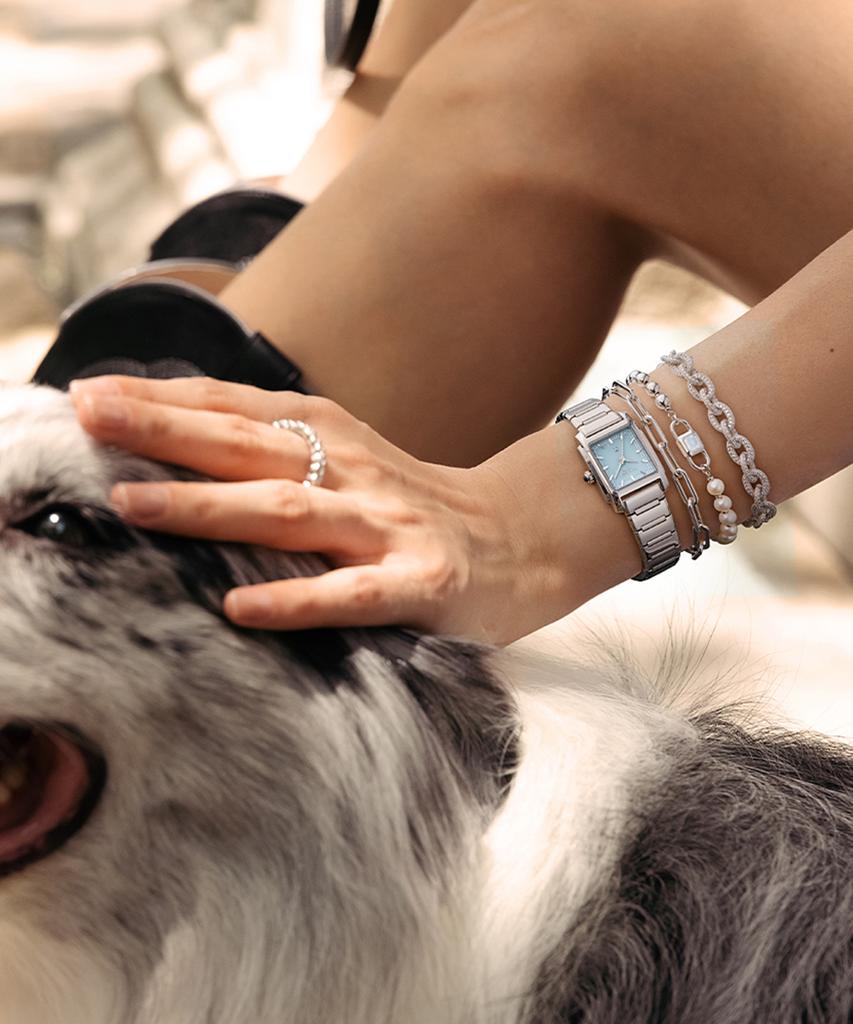 Lola Rose Urban Zirconia Silver Chain Women'S Cubic Bracelet