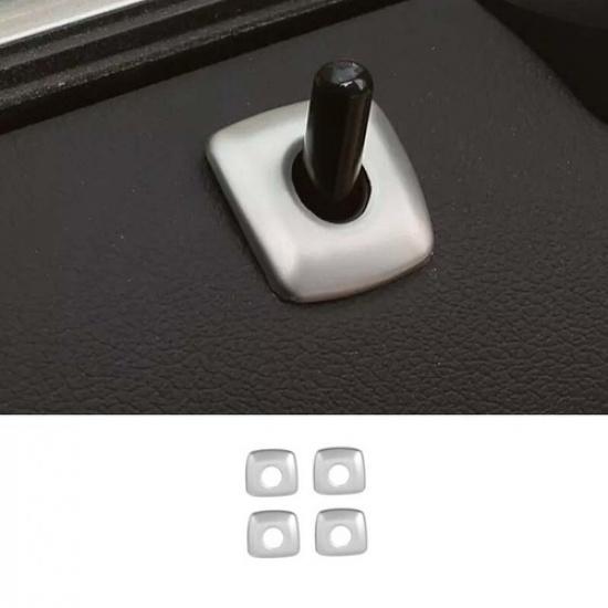 Matte Silver Bolt Lock Down Ring Frame 19-22 For BMW 3-Series G20 Car Inner Door