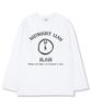 MIDNIGHT12AM 12M.Am Logo Oversized Long Sleeve T-Shirt White (Ribbed Cuffs Selectable)