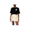 Puma Pi Graphic Logo Casual Sports High Waist Moisture Wicking Crew Neck Short Sleeve Drop Shoulder T-Shirt Women T-Shirt Black 532276-01