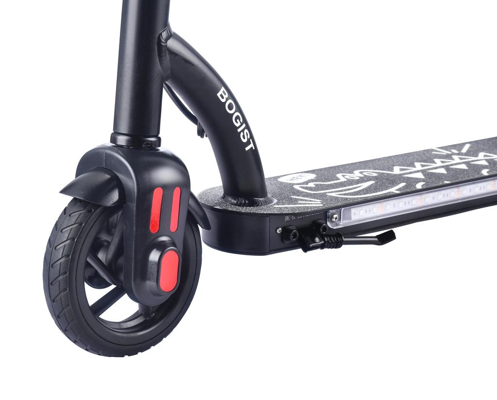 BOGIST E6 PRO Dětská elektrická koloběžka 24V1.5Ah Baterie 80W Motor 5 PALCOVÁ Plná pneumatika Jízda venku Skládací E-koloběžka