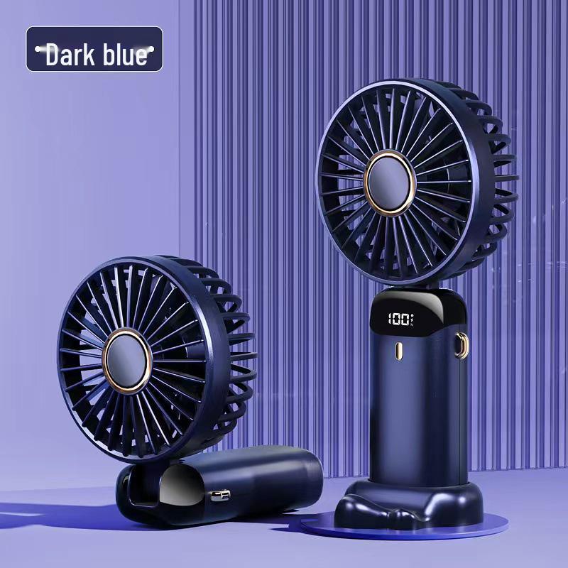 Custom Mini Handheld Fan: Portable, Foldable, USB Rechargeable with Digital Display