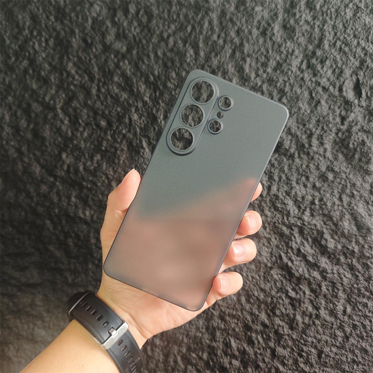 Ultra-thin S26 Ultra Phone Case - Non-yellowing Transparent Protective Cover for S24/S25 Edge Galaxy S21 Large-Hole