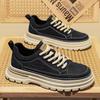 Autumn Men's Shoes New Martin Boots Men's Short Boots Trendy Versatile Platform Leather Shoes Tooling Shoes Sports Casual Board Shoes