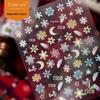 Cyansea Autumn Gradient Snowflake & Moon Feather Nail and Device Stickers