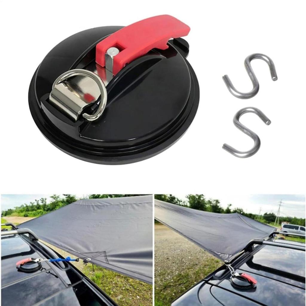 Heavy Duty Suction Cups Strong Vacuum Suction Cups Tie Downs Strong Adhesion Tie Down Clips For RV Van Car Awning SUV Tent Truck