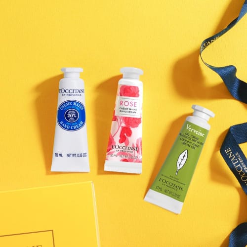 L'OCCITANE Mini Hand Cream Trio (Shea Rose Verbena) Set of 3 Small Gift Birthday Women Men Men Popular Farewell Thank You Celebration Stylish Gift Chr