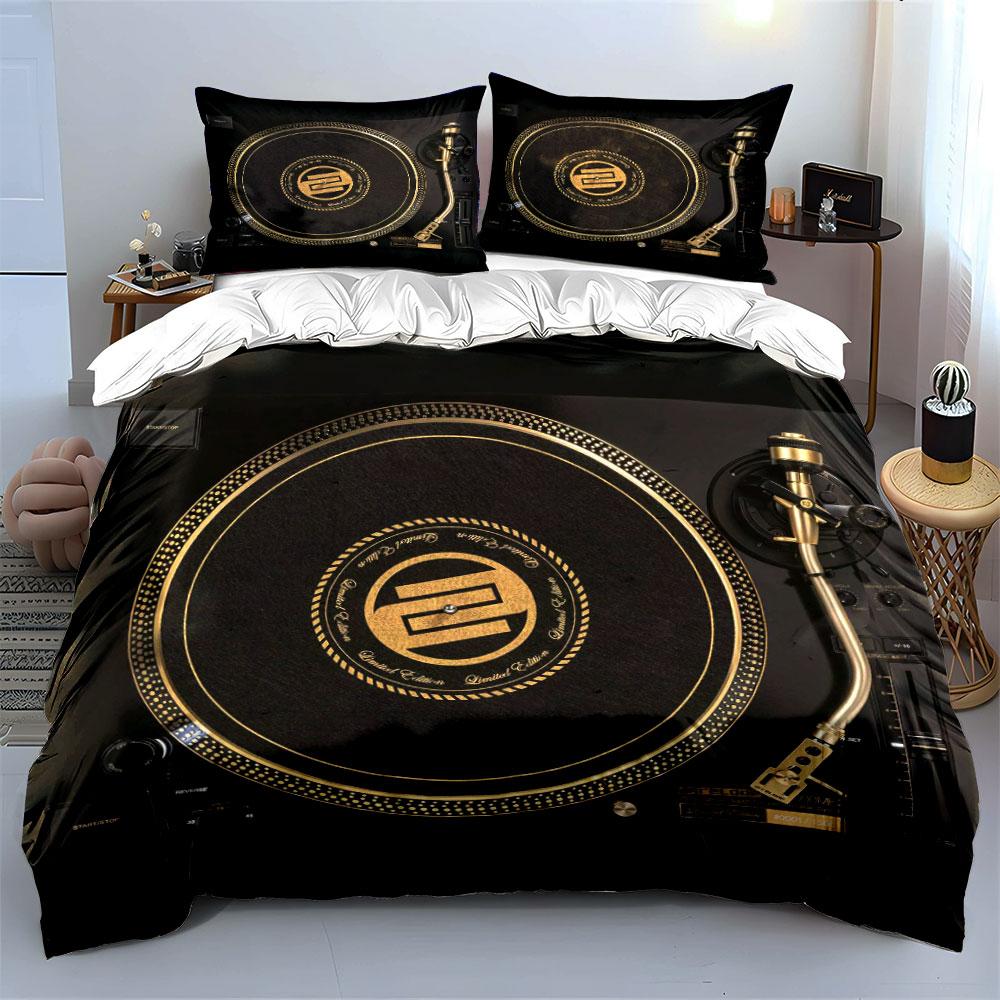 Luxury Turntable Set For Djs Multiple Sizes Kid'S And Adults' Bedroom Exquisite 3Pc Bedding Set, Gift